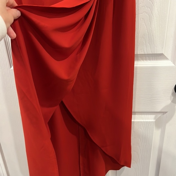 Lulus Reinette Rust Red Midi Dress Size Small - Picture 8 of 14